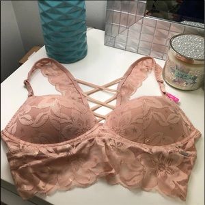 VS PINK sparkle Star Bralette Size M